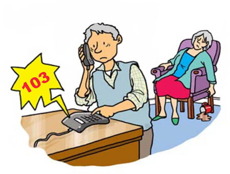 Рисунок: Телефон скорой помощи 103